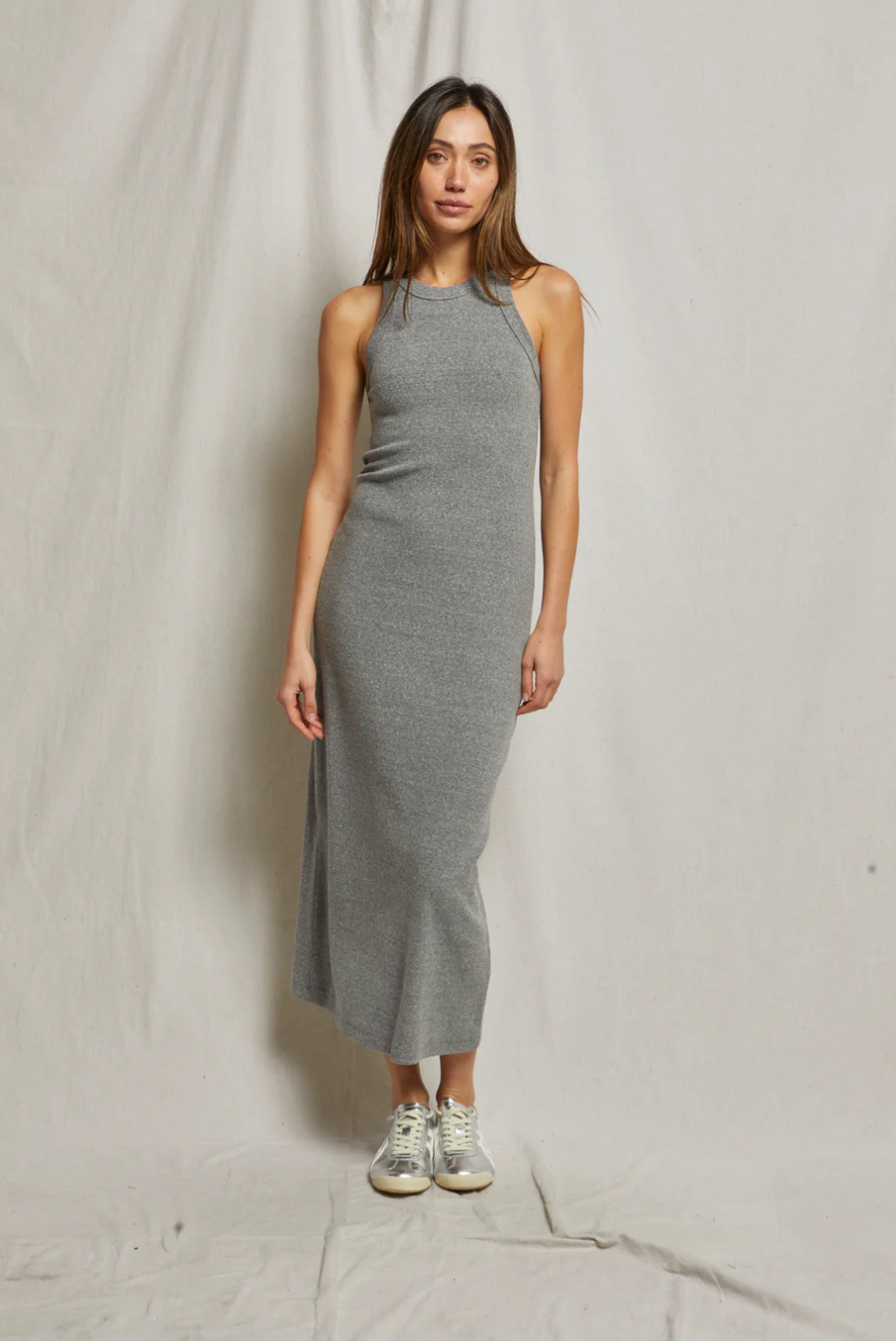 Cassidy rib maxi dress - heather grey