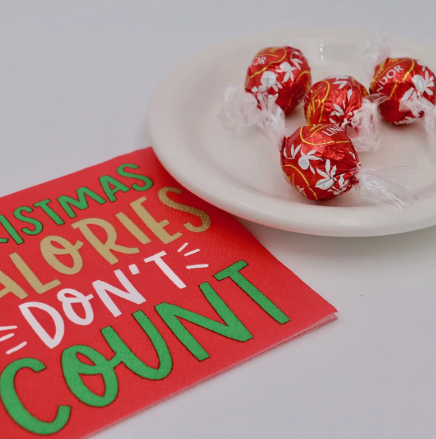 Cocktail napkins - Christmas Calories Don't Count