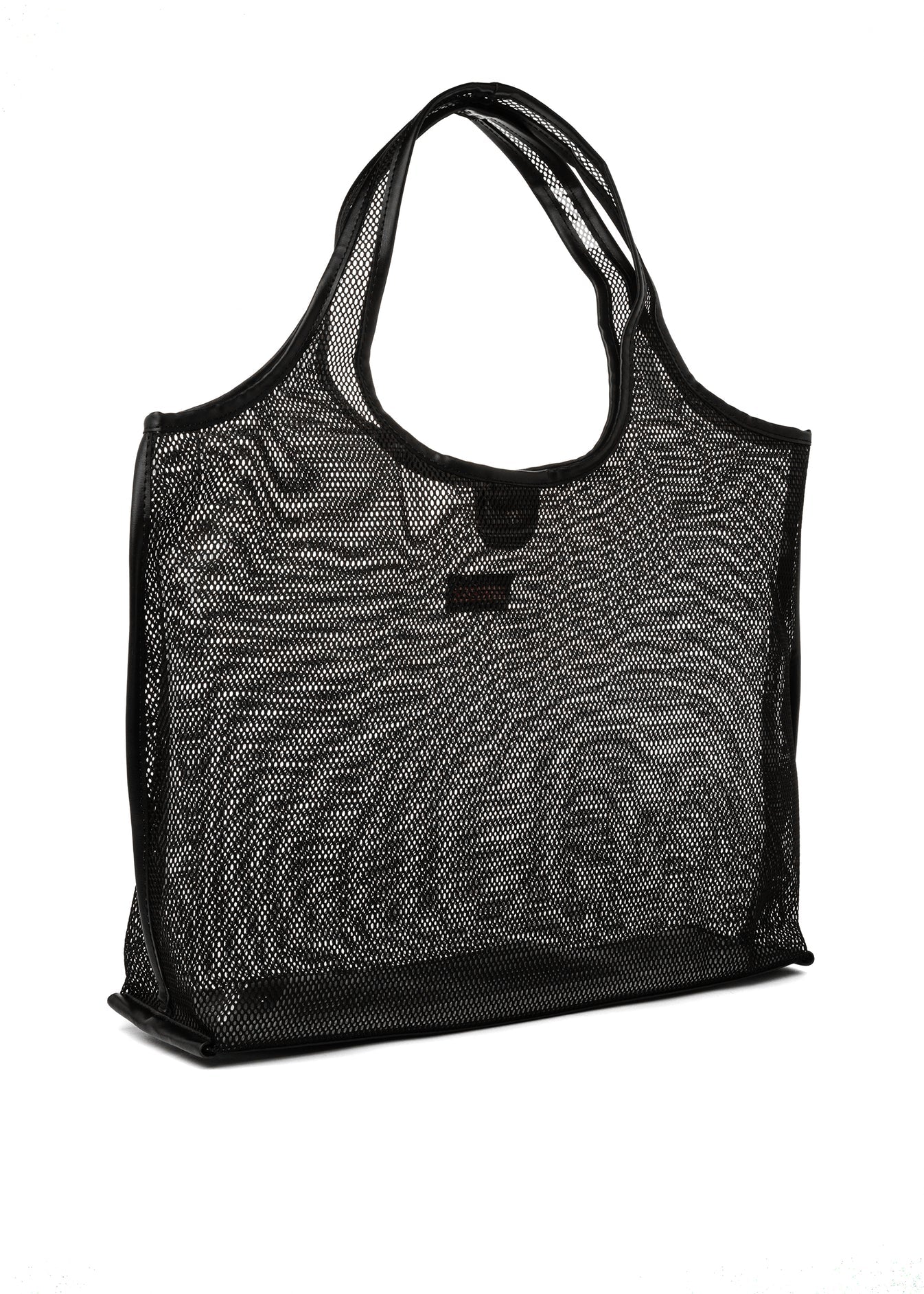 Roxy mesh tote - black