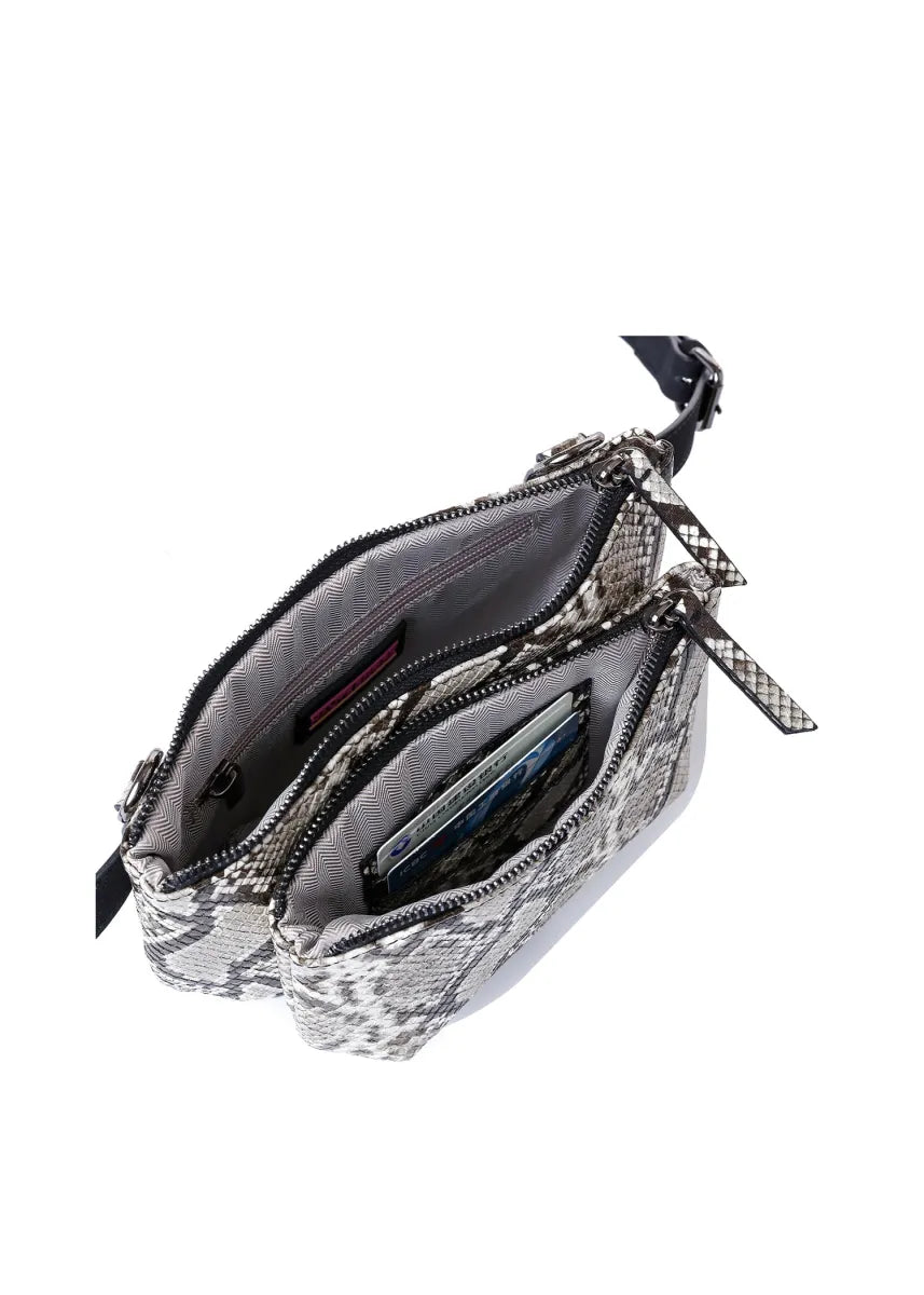 Devon convertible crossbody - natural python