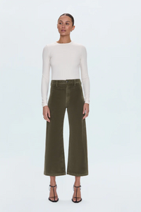 Penny crop high rise wide leg pant - sequoia