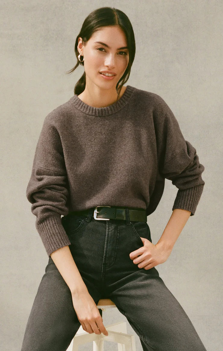 Cirrus cozy sweater - burnt ash heather
