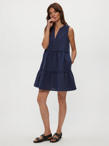 Sandra linen dress - nocturnal