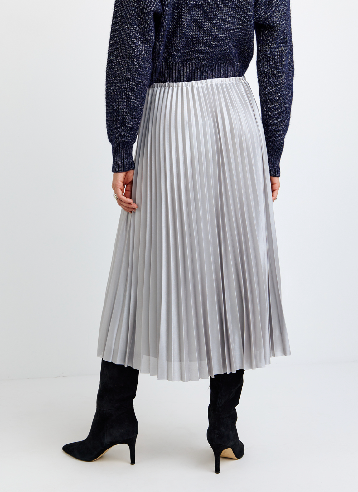 Pleated skirt - silver shimmer