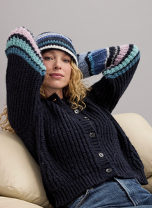Lumi striped cardigan - nocturnal combo