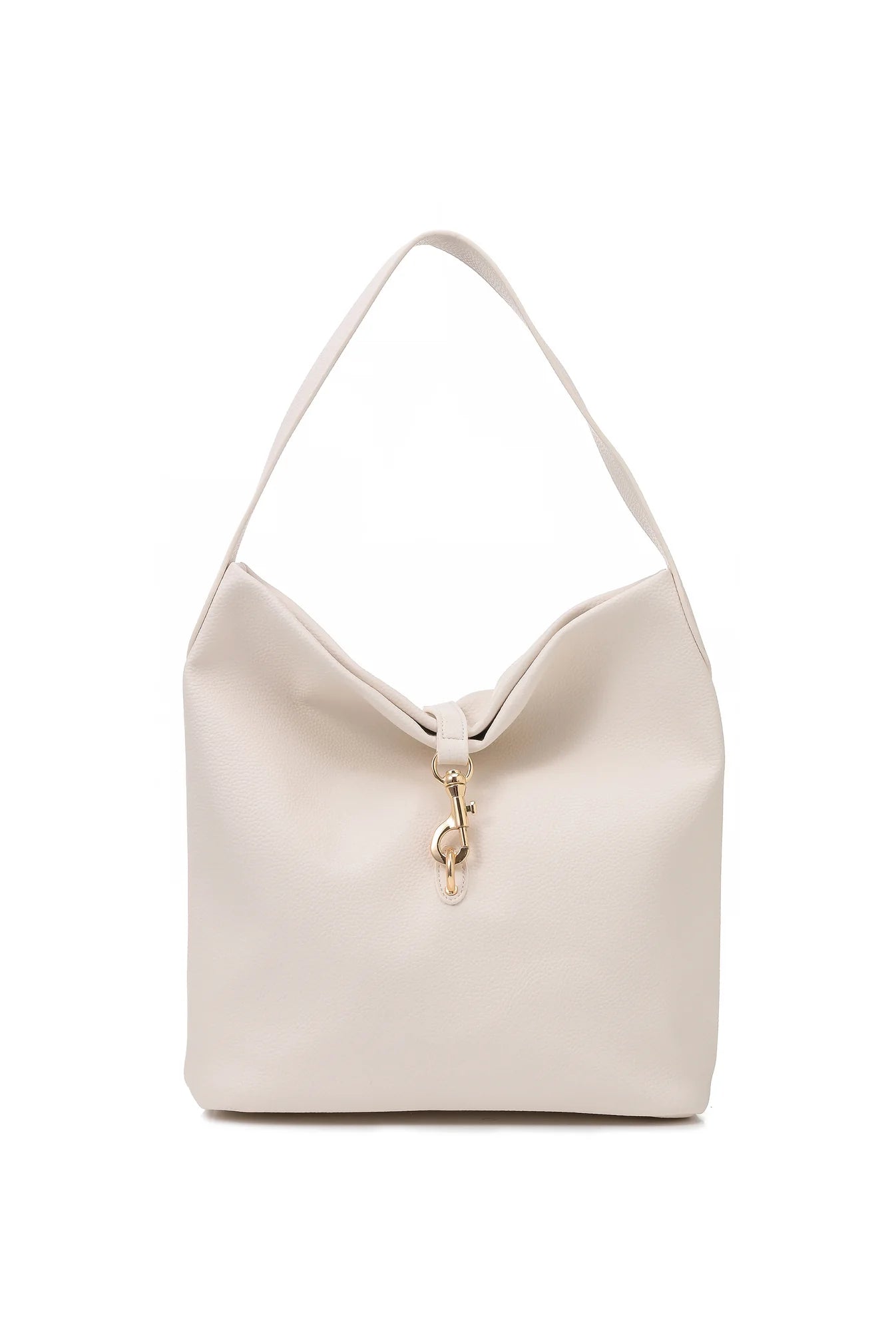 Sandy vegan leather shoulder bag - vanilla