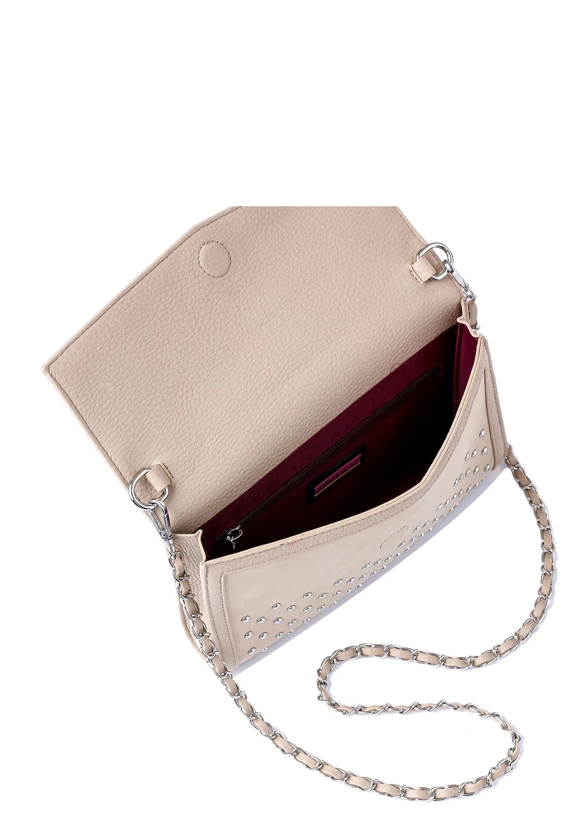 Beth clutch - wheat suede