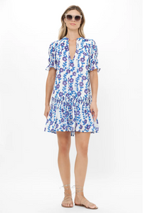 Smocked drop mini - toscana blue
