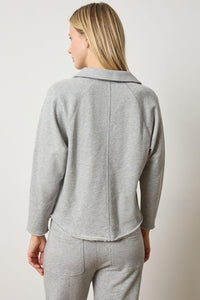 Shirttail polo (PA3115) - heather grey
