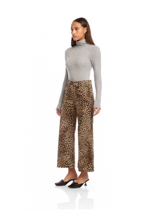 Rylee Cropped Pants - leopard