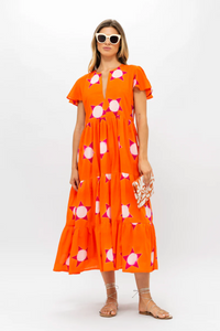 V-neck maxi - mela orange