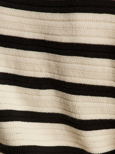 Textured sweater vest - macrame / black stripe