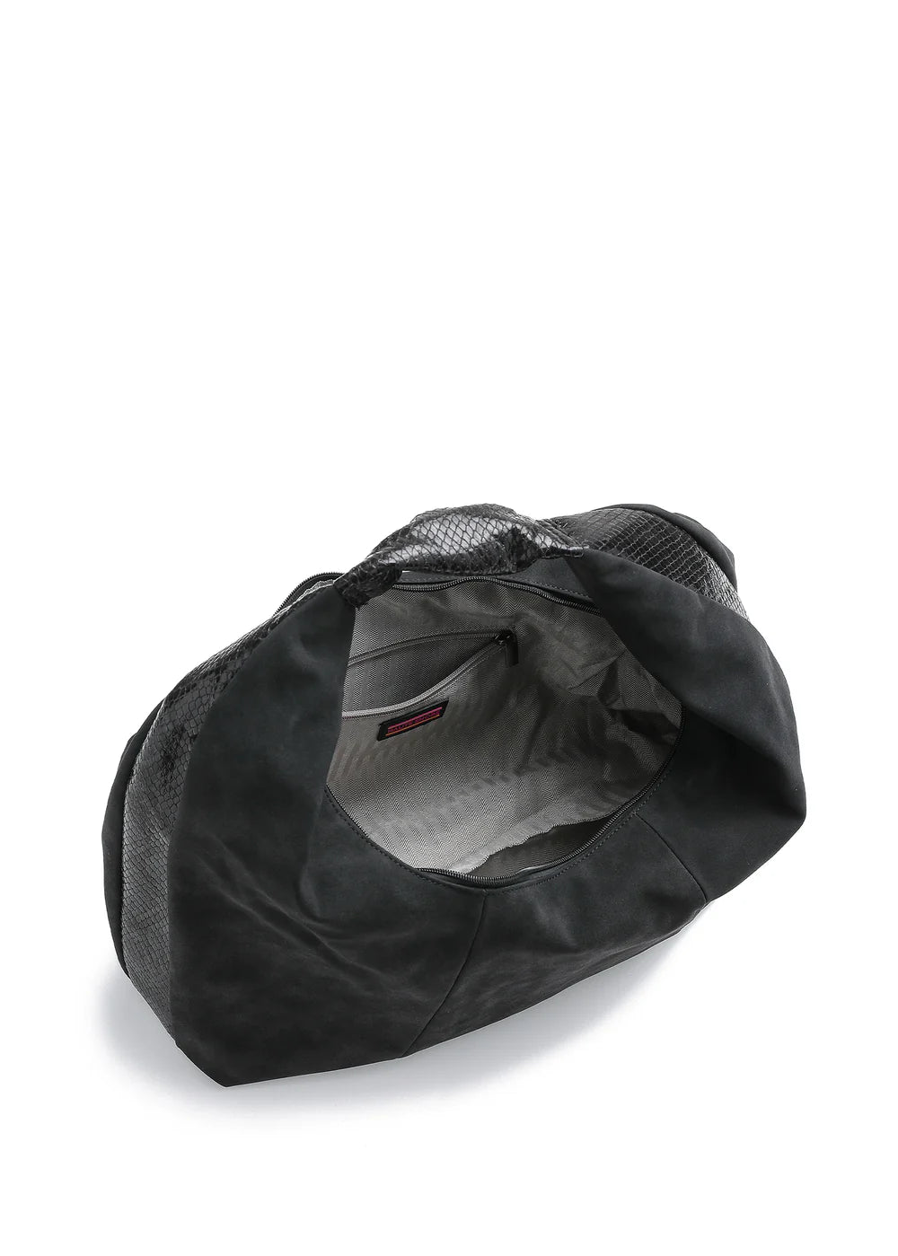 Loren hobo - black suede python