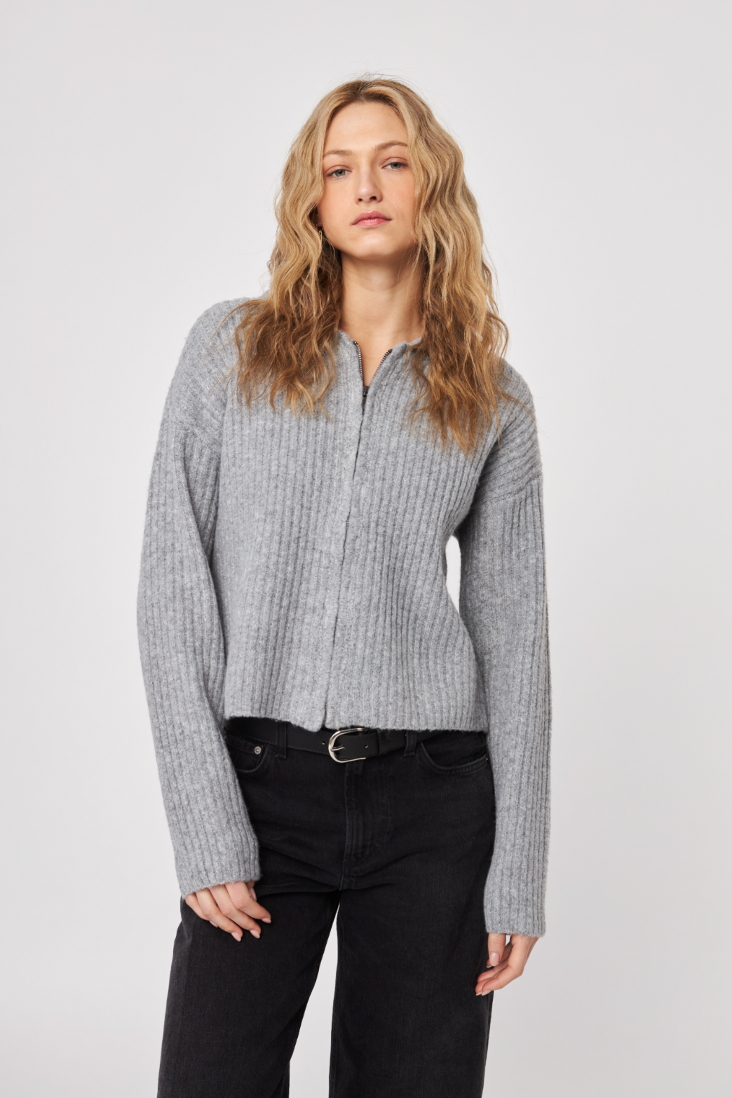 Gavin zip hoodie sweater - navy