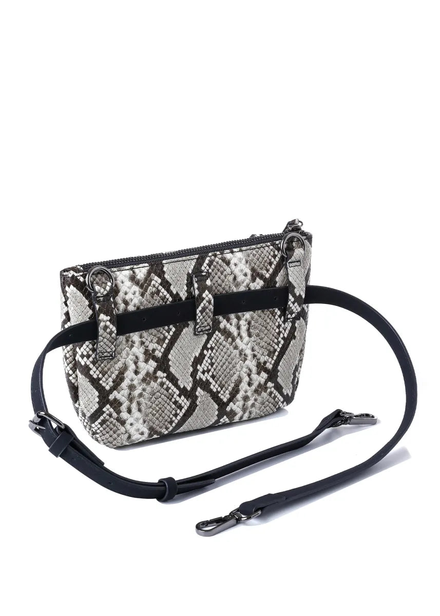 Devon convertible crossbody - natural python