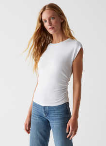 Joni power shoulder tee - serene