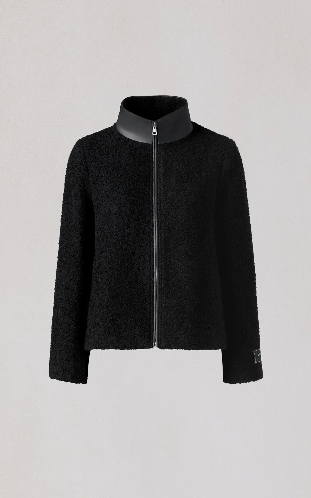 Kaitlyn boucle trapeze jacket - black