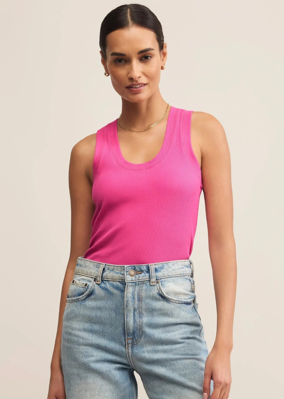 Sirena Rib Tank - island pink