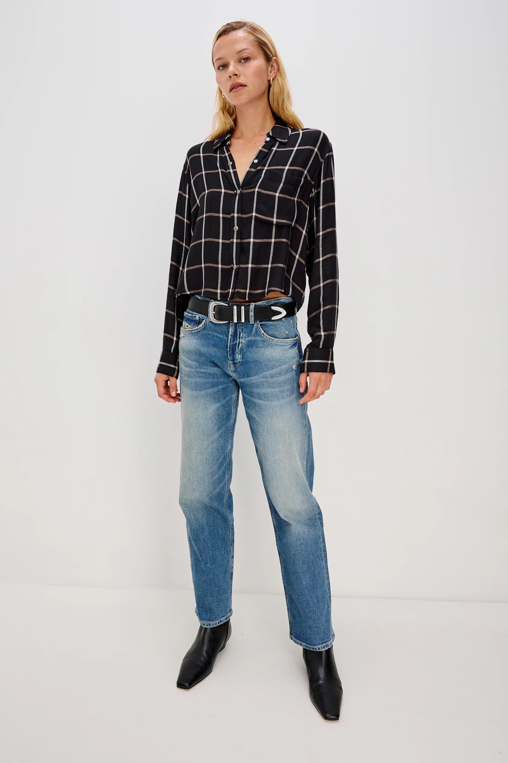 Malin shirt - onyx sand birch