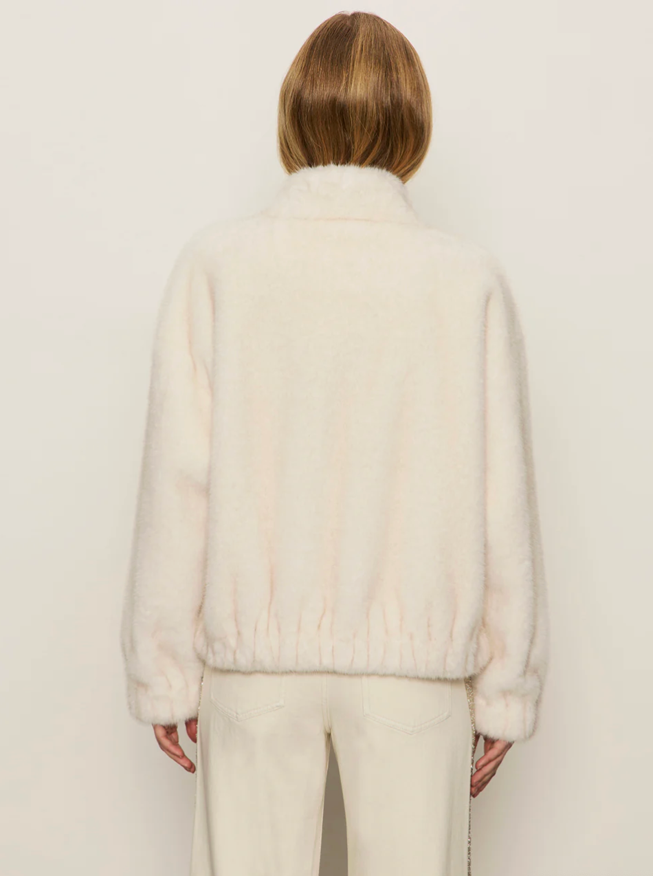 Coco faux fur jacket - almond cream