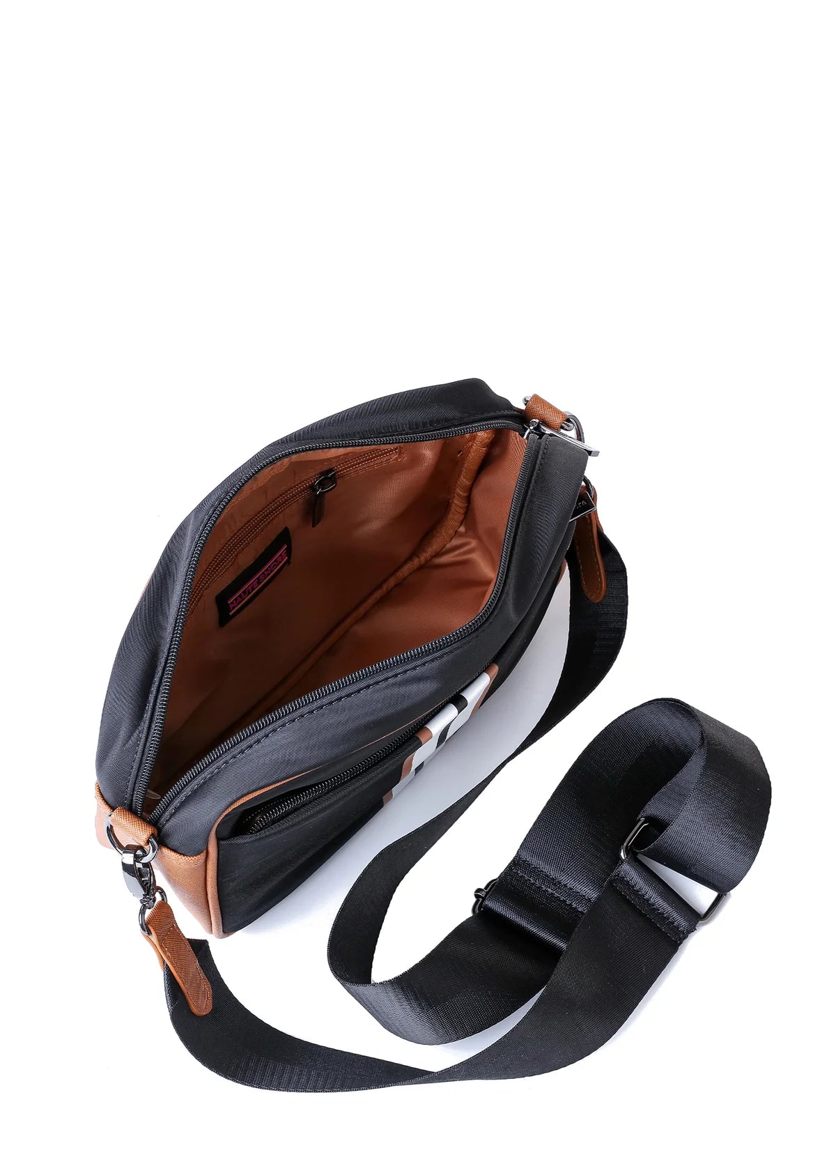 Noa nylon crossbody - urban (black)