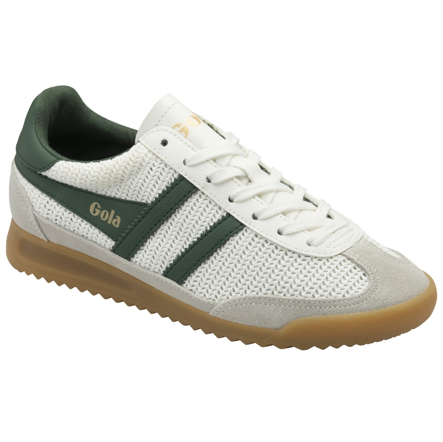 Tornado zephyr sneakers - off white / evergreen