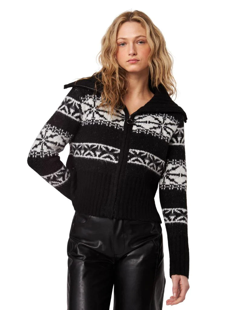 Maxim zip-up cardigan - blackcomb