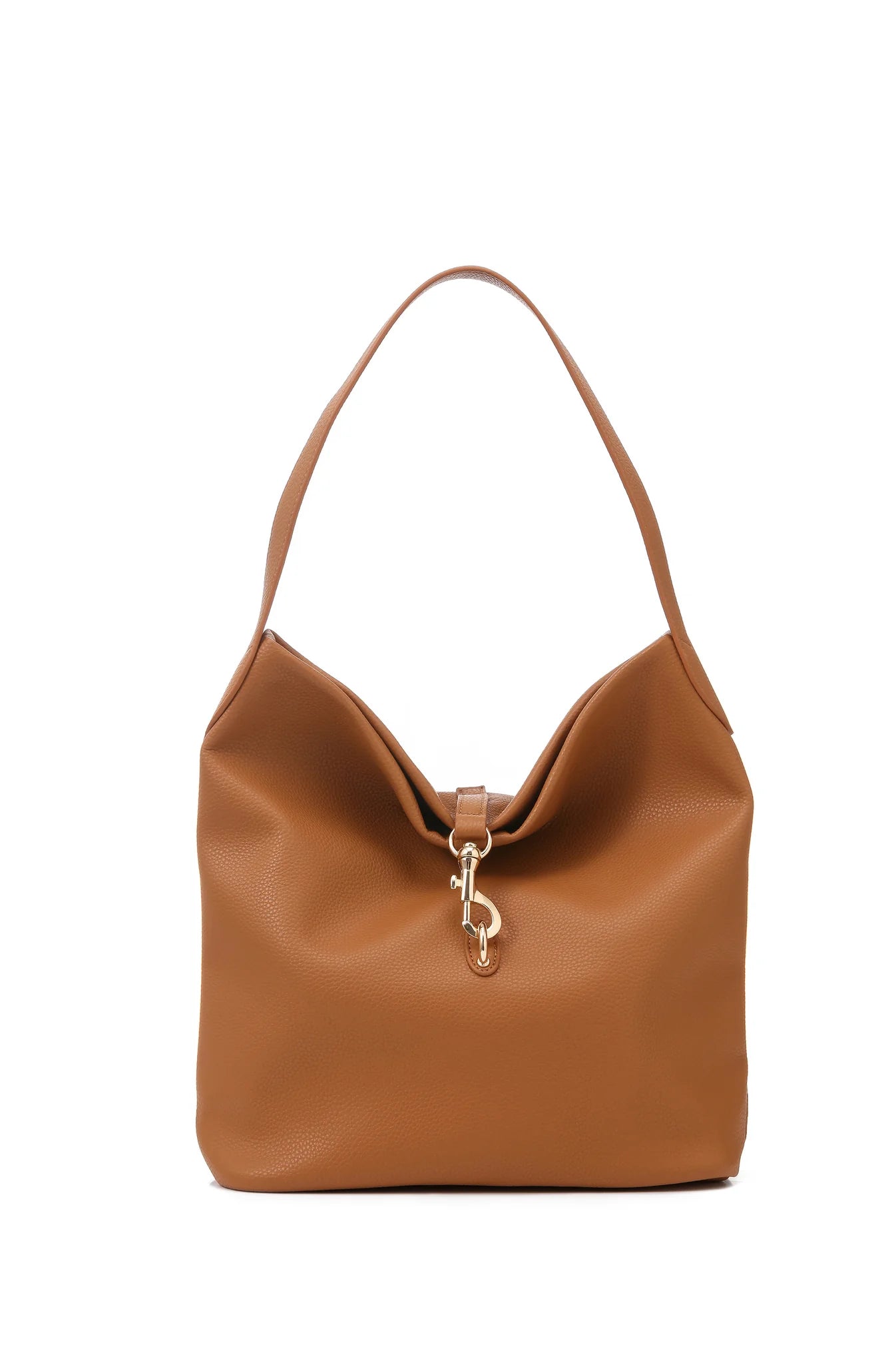 Sandy vegan leather shoulder bag - camel