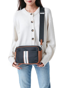 Noa nylon crossbody - urban (black)