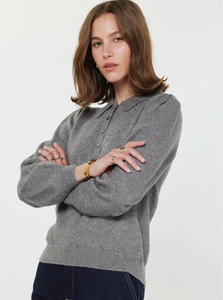 Polo Long Sleeve Sweater - fog
