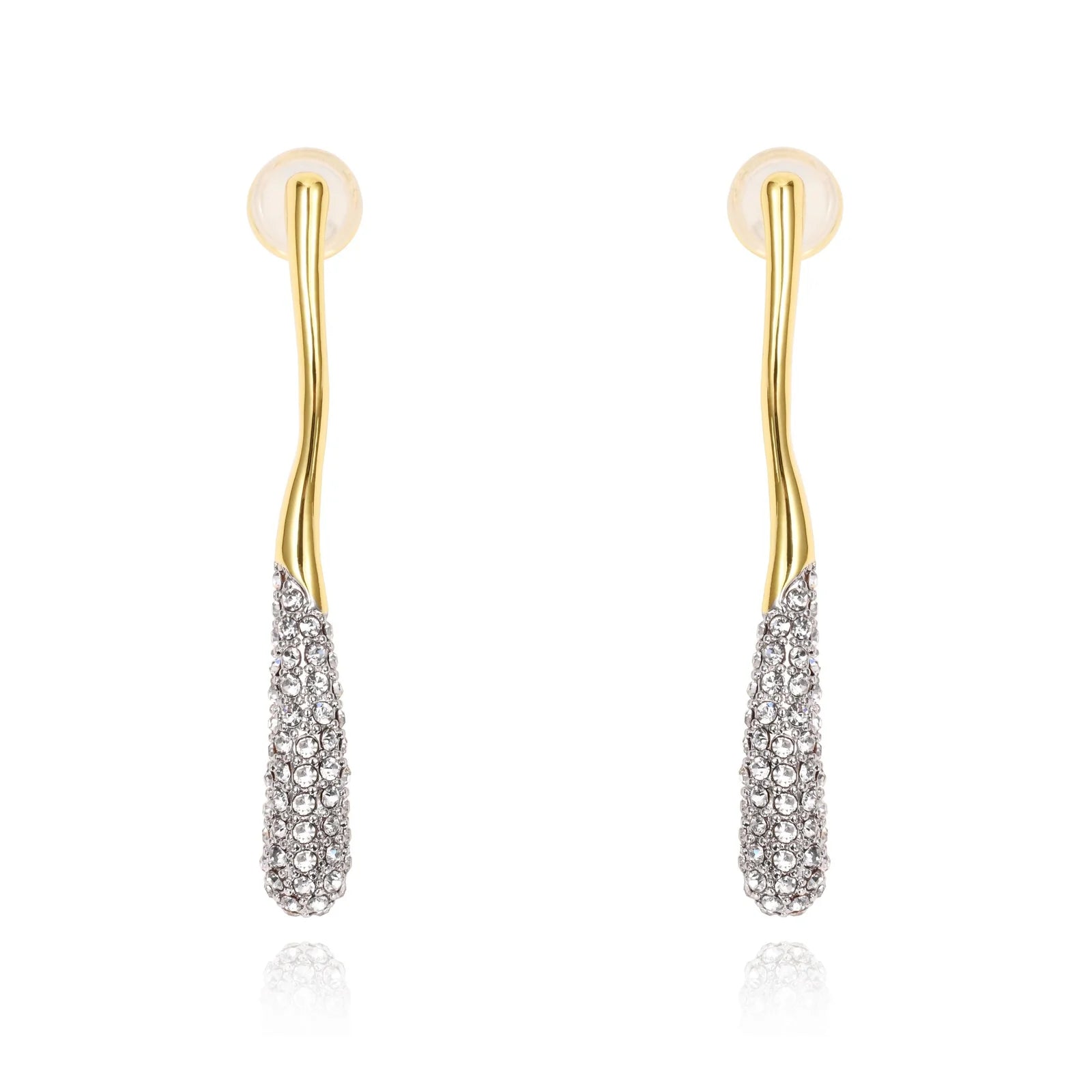 Betty CZ drop earrings  - gold