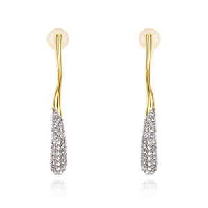 Betty CZ drop earrings  - gold
