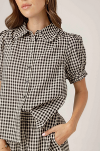 Virginie shirt - black gingham