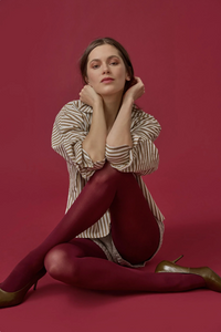 Dolman Sleeve Button Down Shirt (PA3092) - dijon / talc stripe