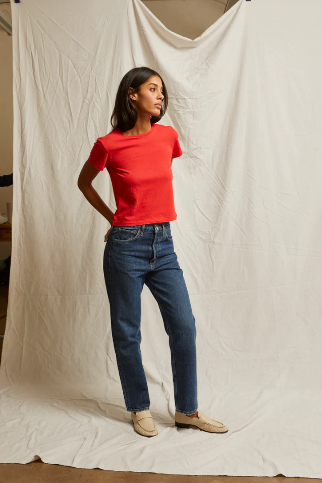 Lisa tee - poppy red