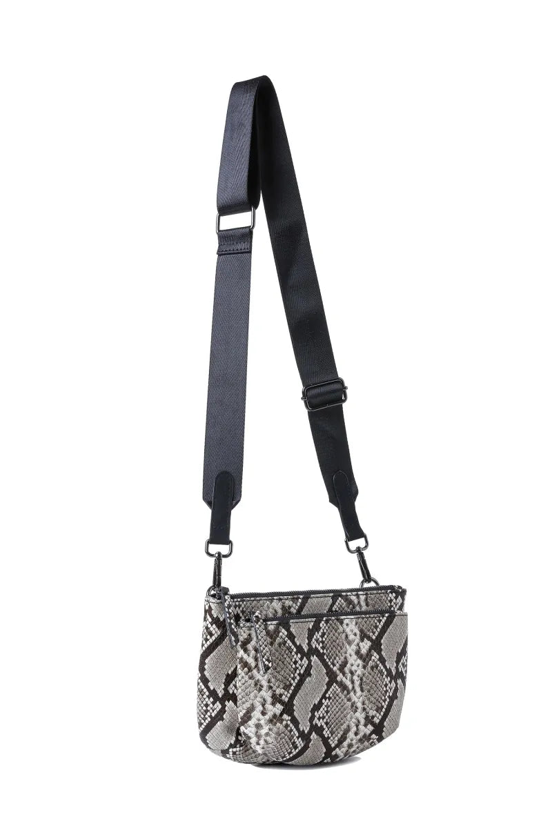 Devon convertible crossbody - natural python