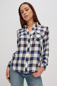 Hunter shirt - golden cobalt