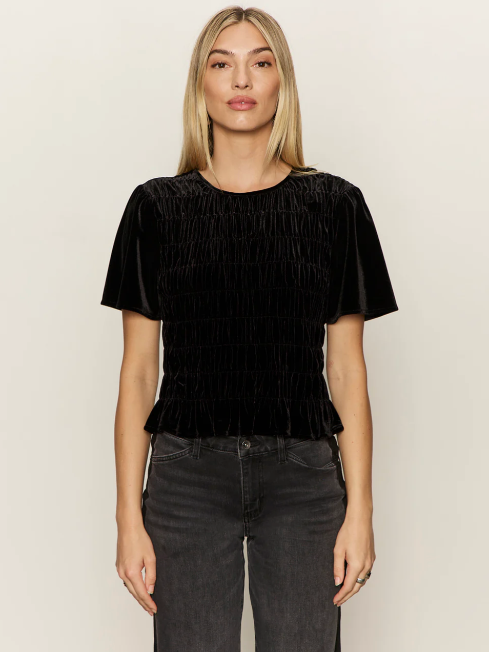 We belong together velvet top - black
