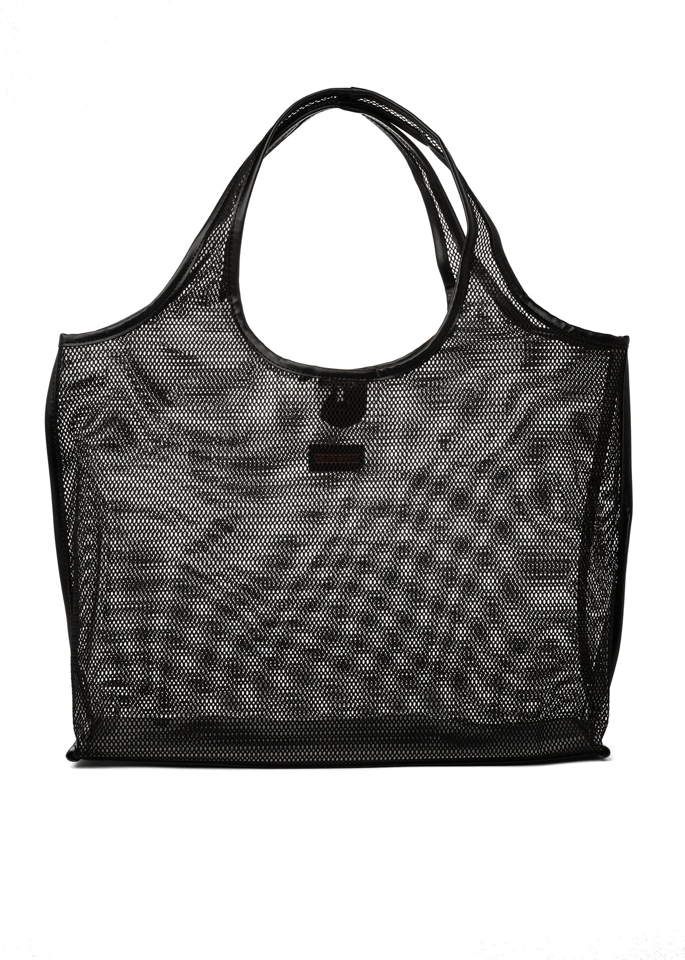 Roxy mesh tote - black