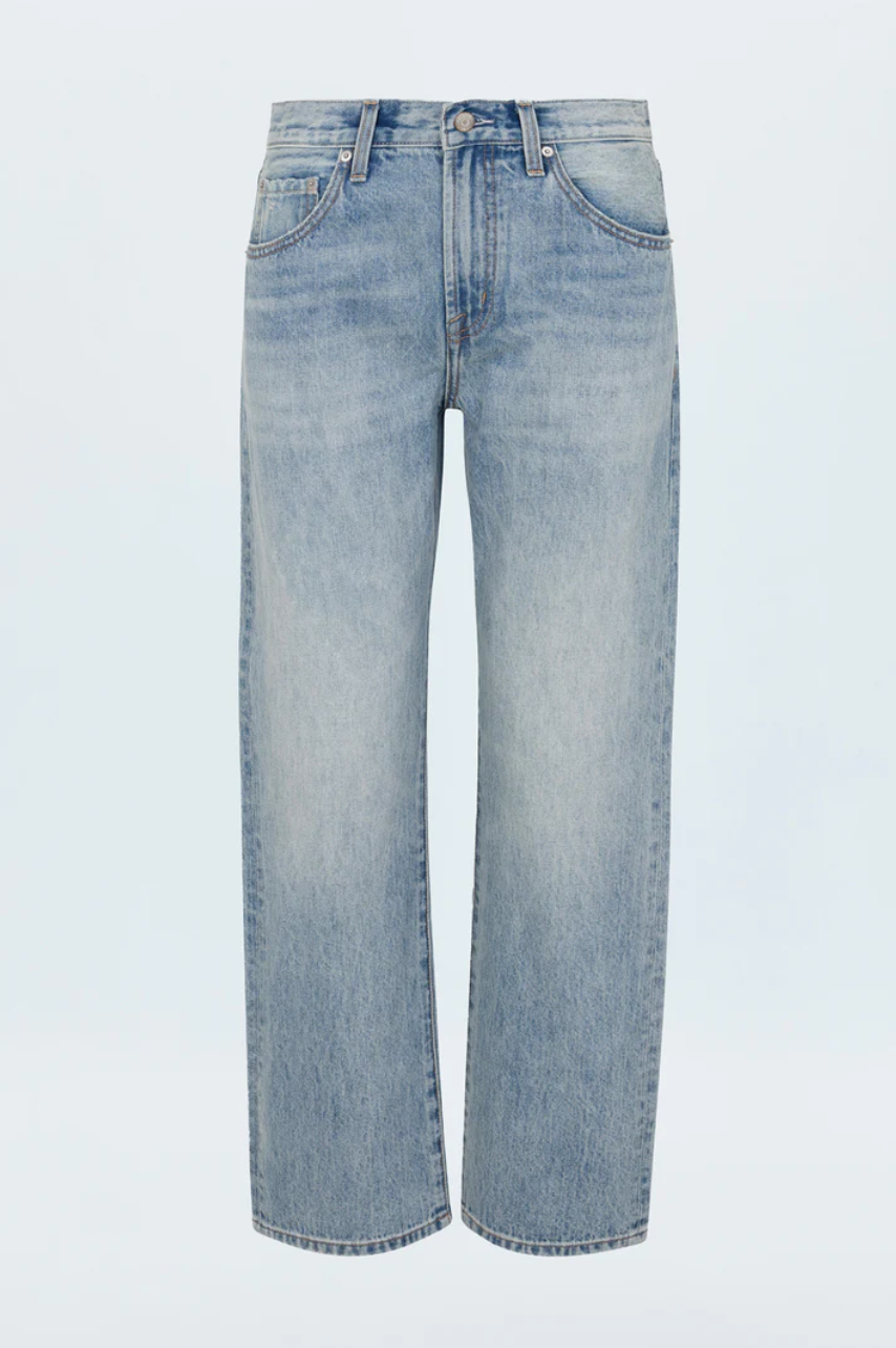 Lexi mid rise bowed straight jean - bowie