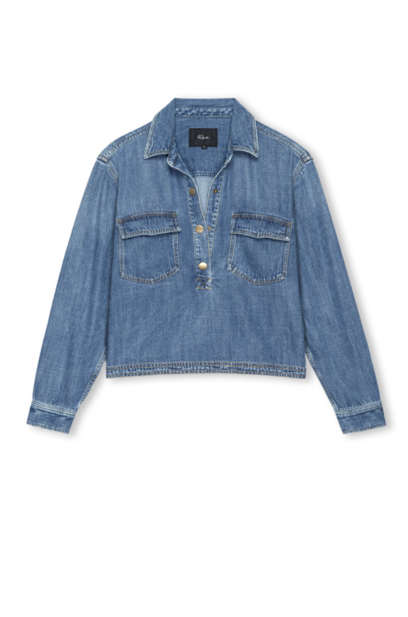 Ports top - antique blue