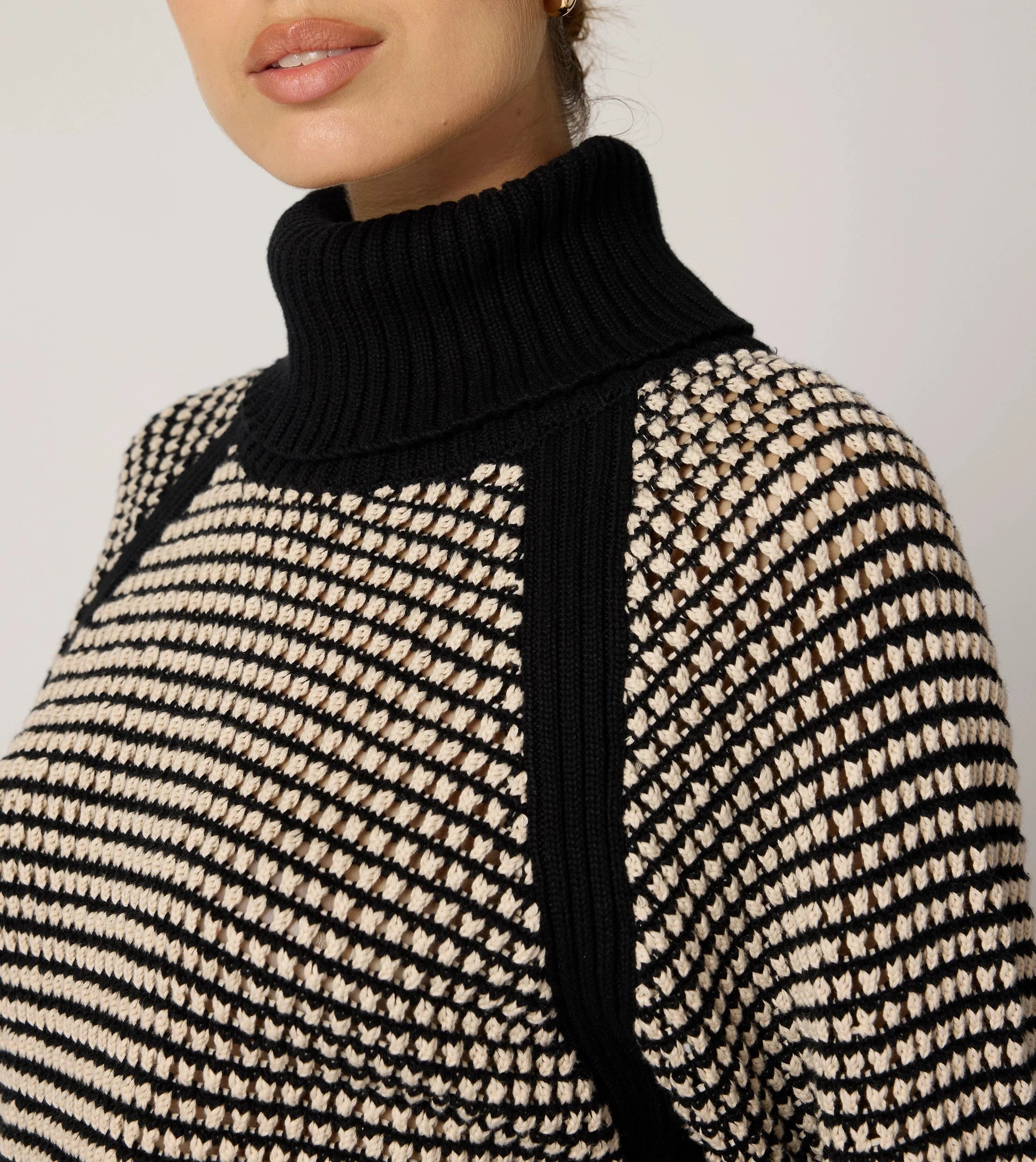 Madison sweater - black / ivory