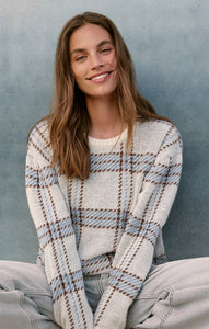 Junction plaid sweater - natural