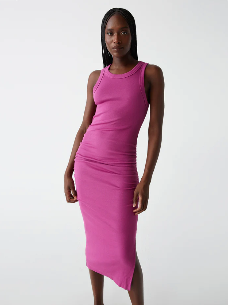 Wren ribbed midi dress - ultraviolet