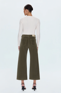 Penny crop high rise wide leg pant - sequoia