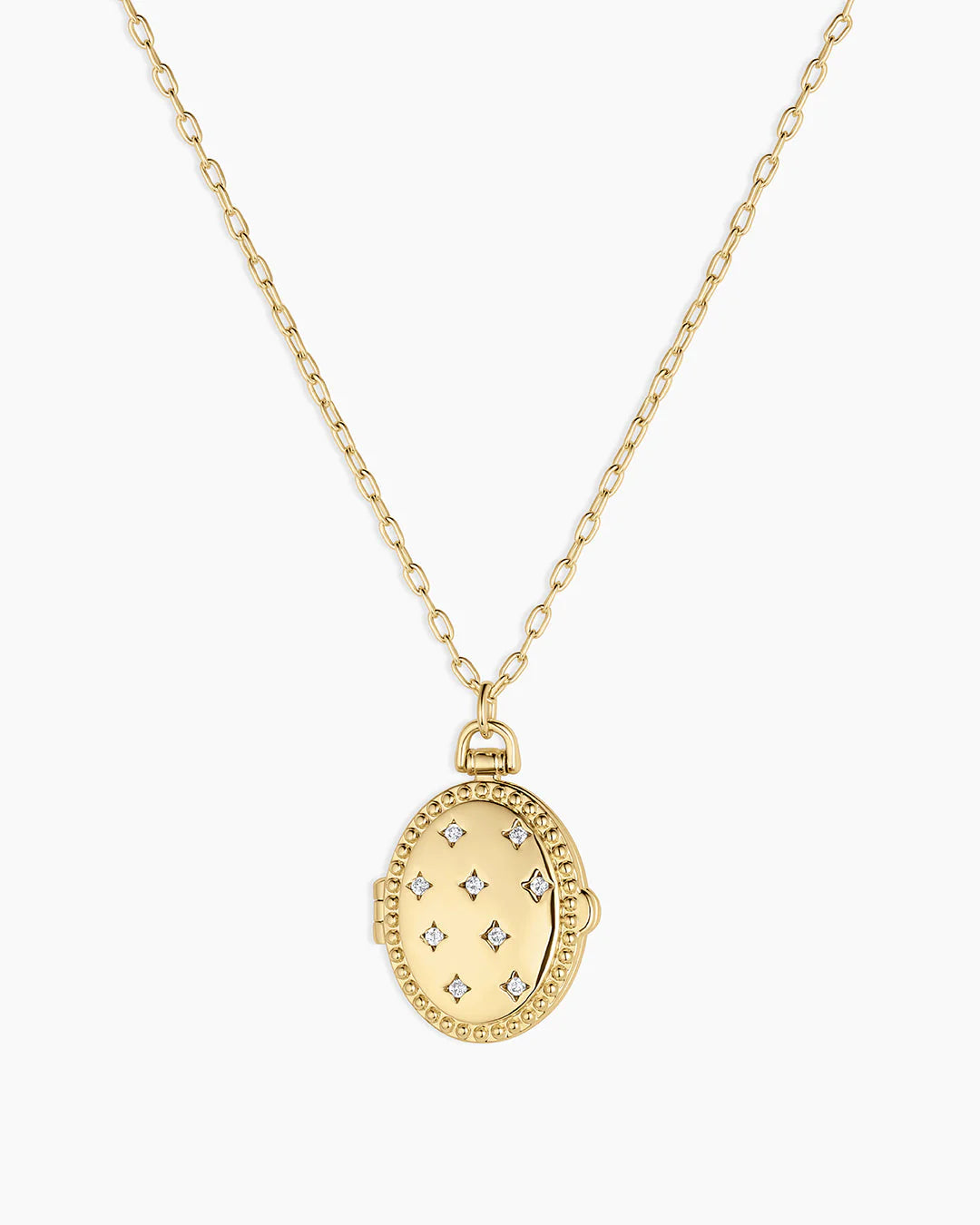 Celeste locket necklace - gold