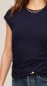 Brooke Crossover Top - navy