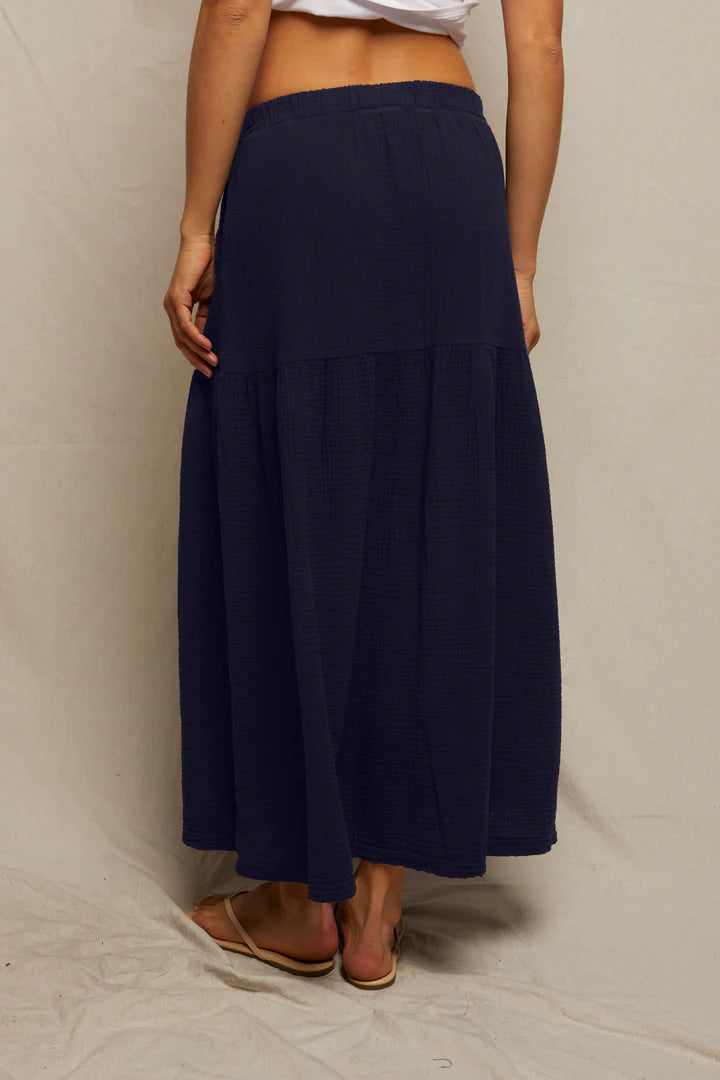 Bella gauze skirt - navy