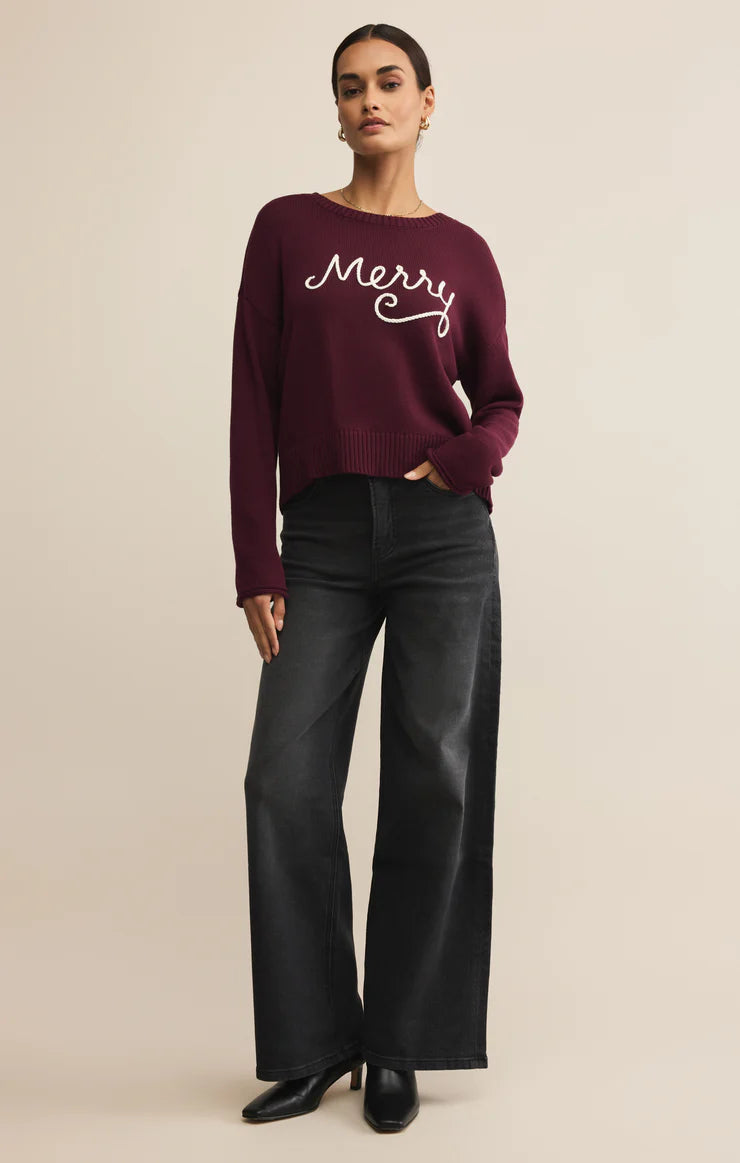 Sienna Merry Sweater - merlot