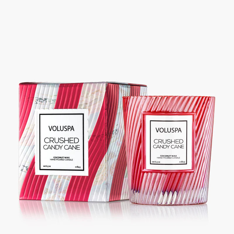 Crushed candy cane classic candle